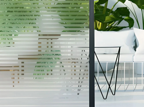 Pellicole sabbiate per vetri per interior design