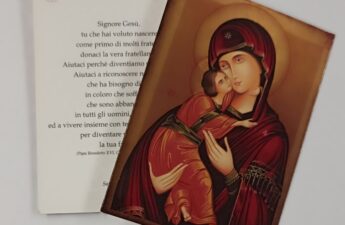 Santini religiosi Beata Vergine Maria con preghiera